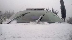 Редчайший момент на Северном Кипре. Снег на Северном Кипре бывает один раз в несколько десятков лет