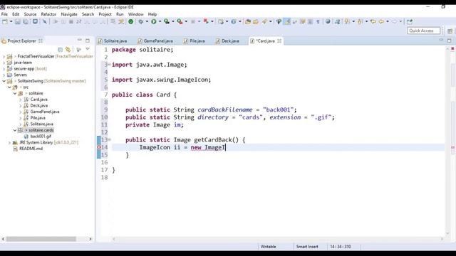 3 Java Swing Solitaire Card Back Image смотреть онлайн