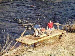 Сплав на плоту ПО ПУЗЫРЬКАМ В 2011-м году по реке КУДЕБ