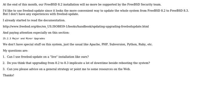 DevOps & SysAdmins: freebsd-update for live installation (8.2 to 8.3) смотреть онлайн