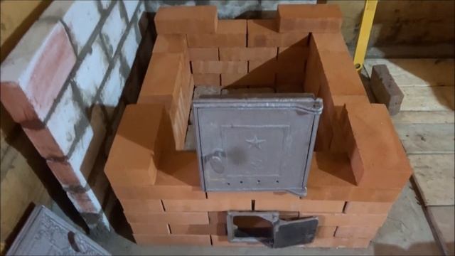 Моя  жизнь  в  ДЕРЕВНЕ.   РЕГИОН  60 .   Печь для  бани  из  кирпича  На сухую