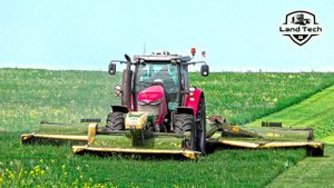 Зачем закрывать двери поликарбонатом? Massey Ferguson 7726S и косилка-бабочка KRONE-Заготовка кормов