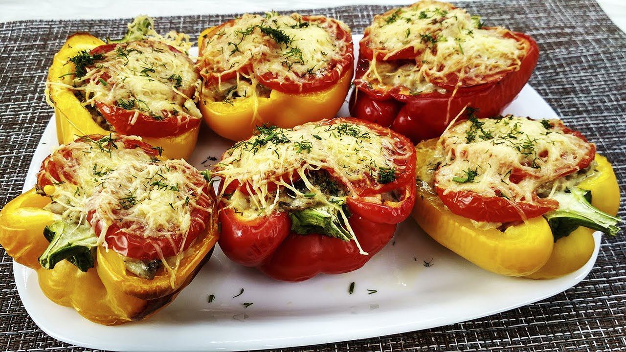 Просто ВКУСНОТИЩА! Перец фаршированный, запеченный в духовке.