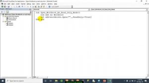 How to Open Excel File as Read Only Mode in Excel VBA