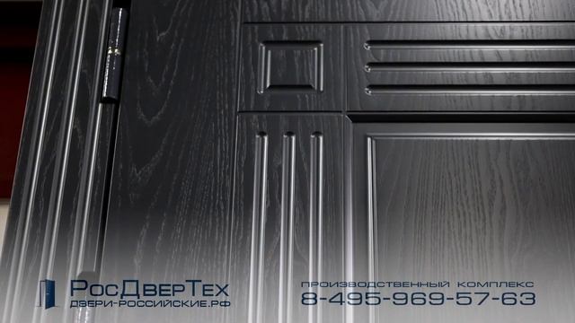 Дверь парадная двухстворчатая со стеклом отделка  МДФ шпонированный от РОСДВЕРТЕХ