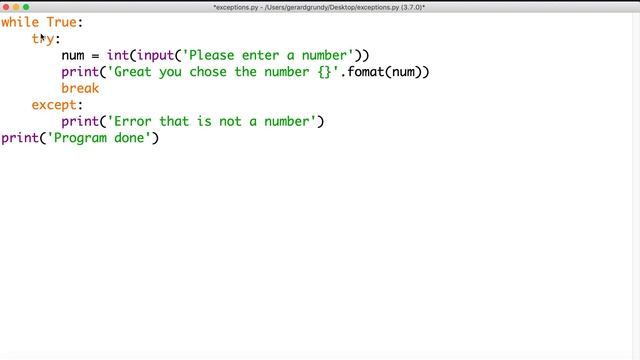 Python Day 21 Challenge   Try except