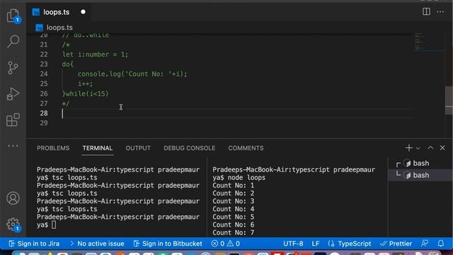 TypeScript Loops | Do While loop  | For-of loop | For-in loop | Typescript in [Hindi] 2022 |  Part-