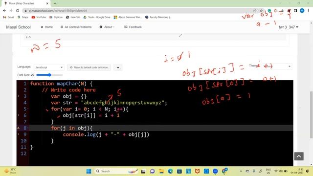 Map Characters In JavaScript | Object Map | JavaScript | Dsa | JavaScript Dsa