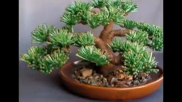 Поделки из бисера-Сосна из бисера и стекляруса смотреть онлайн