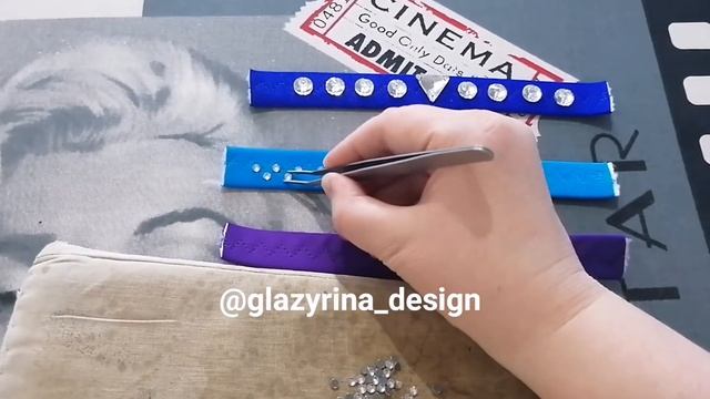#2. Браслеты из ткани и страз. Украшение из страз для восточного танца Belly dance jewelry.