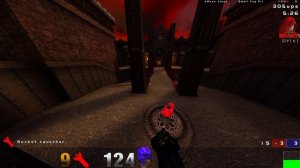 Quake 3 arena 4k, mod RUNO, Team 1 vs 6 nightmare, map 13hell