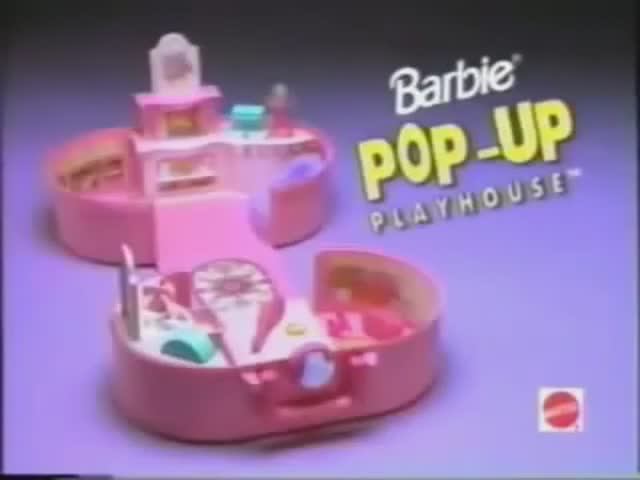 1995 Реклама мини дома для куклы Барби Маттел Barbie Pop Up Playhouse