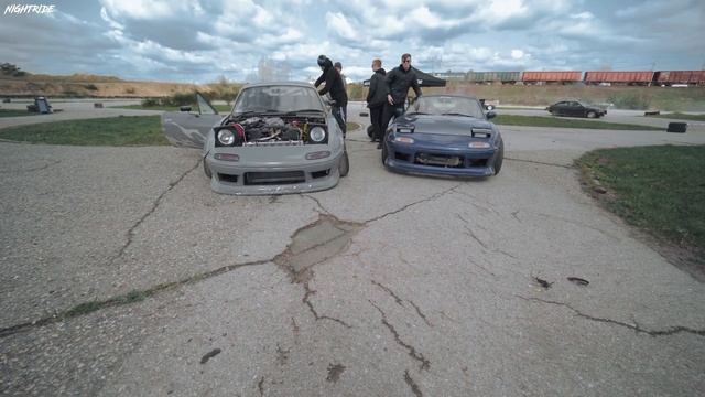 Drifting the V8 Miata for the first time on track | NIGHTRIDE 4K смотреть онлайн