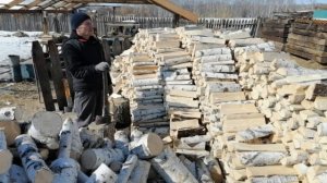 Колка берёзовых дров ч.3