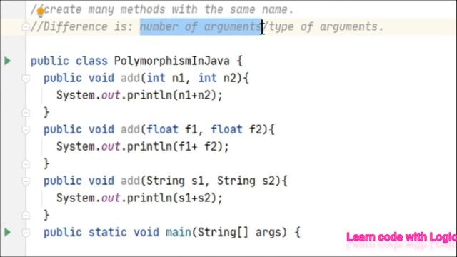 Method Overloading in Java || Static Polymorphism - Compile Time Polymorphism in JAVA #Polymorphism