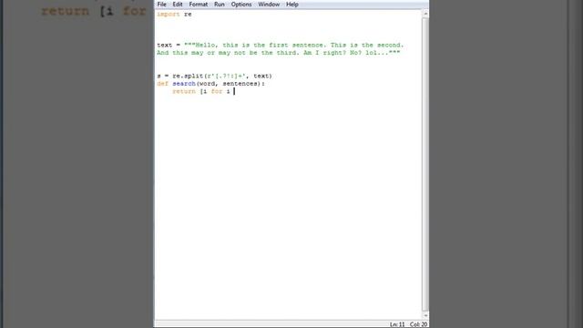 Search keyword in document in python