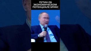 Путин об экономическом потенциале БРИКС