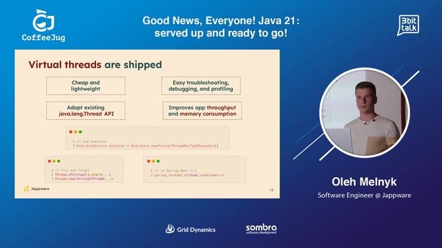 Good News, Everyone! Java 21: served up and ready to go! by Oleh Melnyk | CoffeeJUG