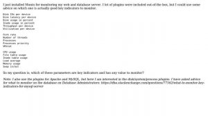 What to monitor (key indicators) on web and database server