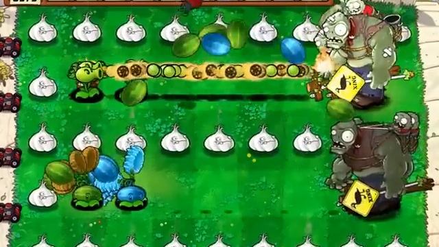 Plants Vs Zombies. Repeater Vs Peashooter Vs Two Melon Vs Zombies  Plants Vs Gargantuar 