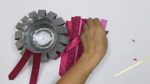 Ваза из пластиковой бутылки и фоамирана | DIY home decoration ideas