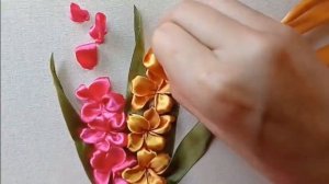 HOW TO EMBROIDER GLADIOLUS FLOWERS | BORDADO A MANO FLORES GLADIOLUS | CÁCH THÊU HOA DƠN - LAY ƠN