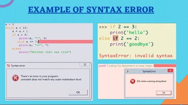 BASICS OF PYTHON EP:02 | types of error | how to identify error | how to deal with error | python