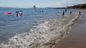Rubi Hotel, beach. Alanya, Avsallar, july 2022 / Пляж отеля Руби. Аланья, Авсаллар, июль 2022