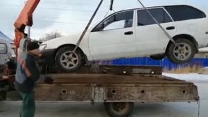 Кран Манипулятор, погрузка самодельной траверсой