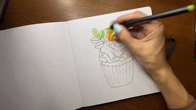 РЕЗУЛЬТАТ ТЕБЯ УДИВИТ! РИСУЕМ КАПКЕЙК АКВАМАРКЕРАМИ ? смотреть онлайн