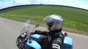 Поездка на ИЖе с боковым прицепом.