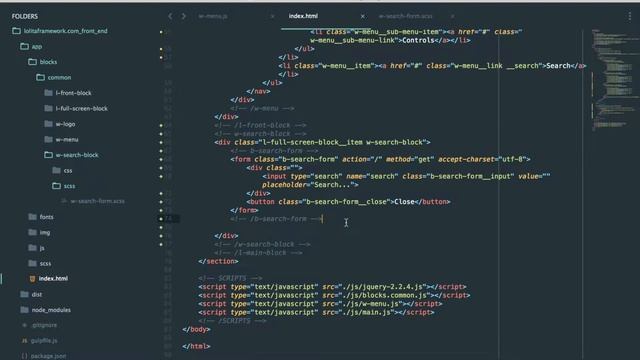 Making front page, using BEM methodology in manual mode. смотреть онлайн