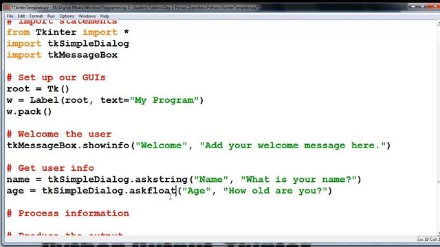 Python Input Output with tKinter
