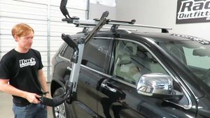 Thule 898 Hullavator Pro on Jeep Grand Cherokee Thule AeroBlade Roof Rack
