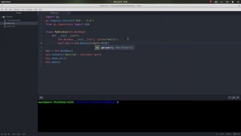 PyGObject Lesson 2 A Button Gtk and Python