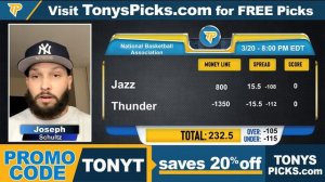 Live Expert NBA Picks with Joseph Schultz - Predictions, Tonys Picks 3/20/2024