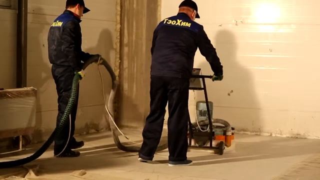Полимерные наливные полы - технология устройства. Подготовка бетона: чистовое шлифование. смотреть онлайн