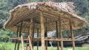 Full Video : 35 Days To Build A Farm Bamboo House, Build A Kitchen, Outdoor Bathroom