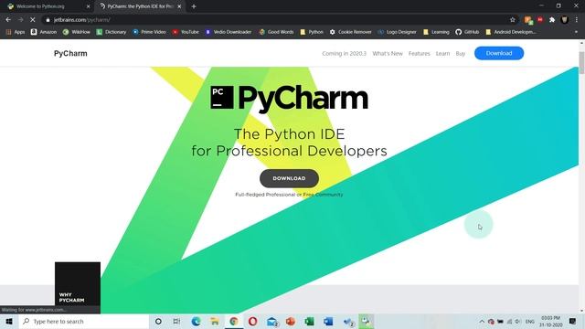 Installing Python and Pycharm | Machine Learning Developer 0 - hero | First Video