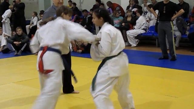 Финал до 60 кг. девушки. Первенство по каратэ Кекусинкай Челябинской области 2013г. смотреть онлайн