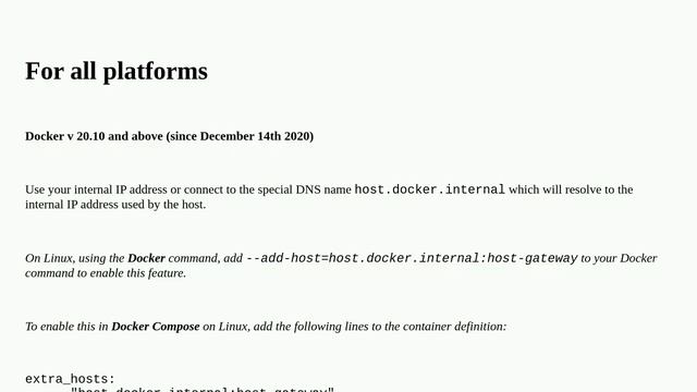 From inside of a Docker container, how do I connect to the localhost of the machine? смотреть онлайн