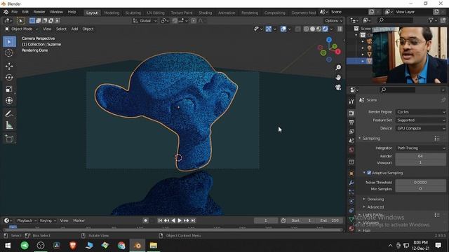 Blender beginner tutorial Adaptive Sampling Blender Veda English