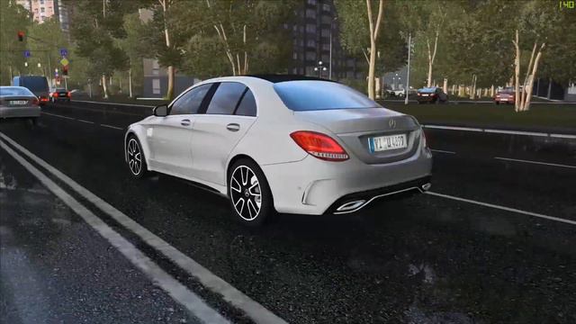 City Car Driving - Mercedes-Benz W205 C300 2019 *Morning Drive* | Custom SOUND | G27 смотреть онлайн