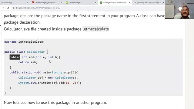 PACKAGE IN JAVA 25 9 2020