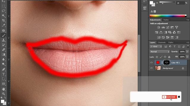 How to Create Realistic Lipstick in Photoshop 22