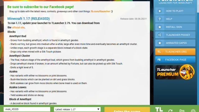 How to play full version of 1.17 in minecraft java edition(TLauncher easy and 100% working) смотреть онлайн