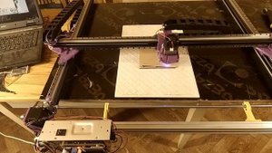 Лазерный гравёр на рельсах. 10Вт.