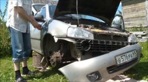 Автомобиль "ВАЗ 1117 LADA Калина" замена переднего крыла своими руками за 1 час
