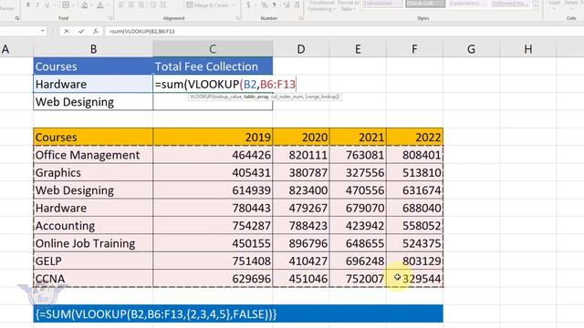 How to Use Sum Formula With Vlookup Function in MS Excel | Vlookup with Sum in Microsoft Excel