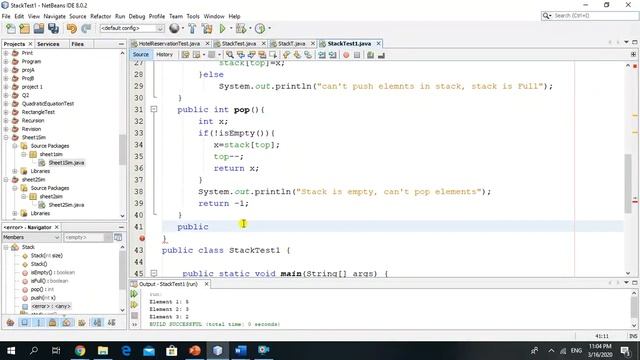 Stack implementation using java (بالعربى) смотреть онлайн